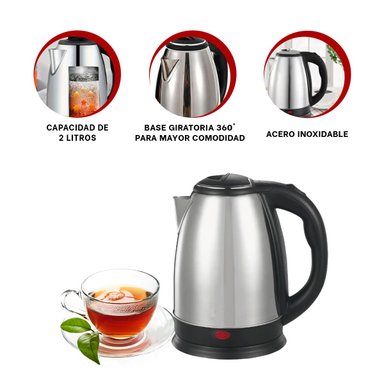 CALENTADOR RYBIU EL30691 2L MINIMALISTA COLOR PLATEADO + GIFT STICKERS