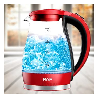 HERVIDOR RYBIU R7820 2L VERSATIL EN COLOR ROJO + REGALO STICKERS