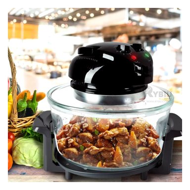 FREIDORA DE AIRE RYBIU R5302 MANUAL ELECTRICA PARA PAPAS FRITAS EN NEGRO