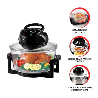 COCINADORA RYBIU R5302 MANUAL SALUDABLE EN COLOR NEGRO + REGALO STICKERS