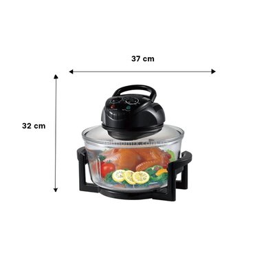 AIRFRYER RYBIU R5302 MANUAL DIGITAL EN COLOR NEGRO + REGALO LIGAS PARA PEINAR