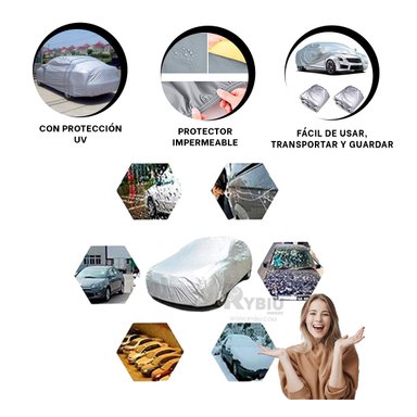 CUBIERTA RYBIU AUTO IMPIDE DAÑOS EN GRIS + GIFT MINIAGENDA