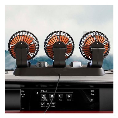 VENTILADOR PORTATIL RYBIU HE30082 SOPLADOR CAR DISEÑO NEGRO + BANDERITAS ADHESIVAS