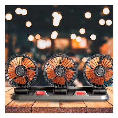 VENTILADOR PORTATIL RYBIU HE30082 AIREADOR AUTO BAJAR CALOR NEGRO + GIFT STICKERS