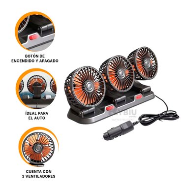 VENTILADOR PORTATIL RYBIU HE30082 RENDIMIENTO OPTIMO NEGRO + REGALO AGENDITA