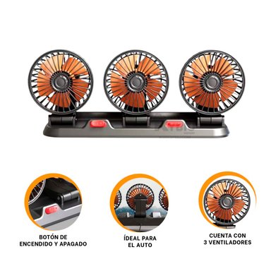 VENTILADOR PORTATIL RYBIU HE30082 FACIL INSTALAR NEGRO + PAPEL REGALO