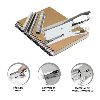 GRAPADORA RYBIU LI29567 MODERNO Y UTIL PLATEADO + PAPEL REGALO ACERO INOXIDABLE