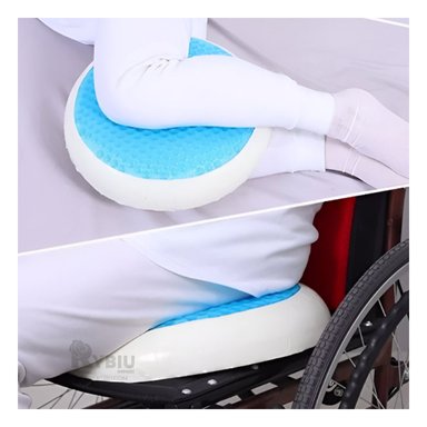 ALMOHADA COJIN ORTOPEDICO RODETE CON GEL FUNDA BLANCA