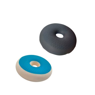 COJIN ORTOPEDICO REDONDO CON GEL Y FUNDA NEGRA Y+LIGAS REGALO - 3
