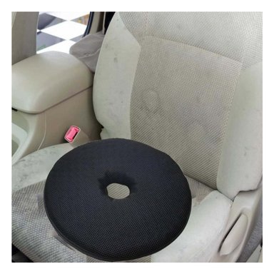 ALMOHADA ORTOPEDICA REDONDA CON GEL Y FUNDA NEGRA Y+POST IT - 2