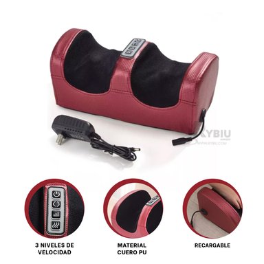 MASAJEADOR PRACTICO PARA PIERNAS EN GUINDA Y+PAPEL DE REGALO