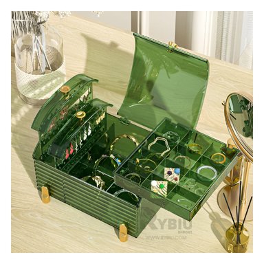 ORGANIZADOR RYBIU BE32227 VERDE AGUA ESTUCHE MAQUILLAJE MULTIUSO
