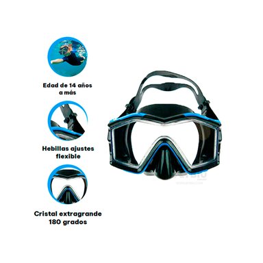 ANTEOJOS NATACIÓN RYBIU 55982 COMODOS AZUL + BANDERITAS ADHESIVAS