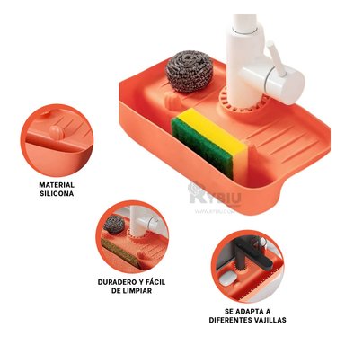 ESCURRIDOR RYBIU CO29615 NARANJA ESCURREPLATOS DURADERO ADO + BANDERITAS ADHESIVAS