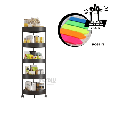 ORGANIZADOR RYBIU HO29449 NEGRO UTIL 5 NIVELES + BANDERITAS ADHESIVAS