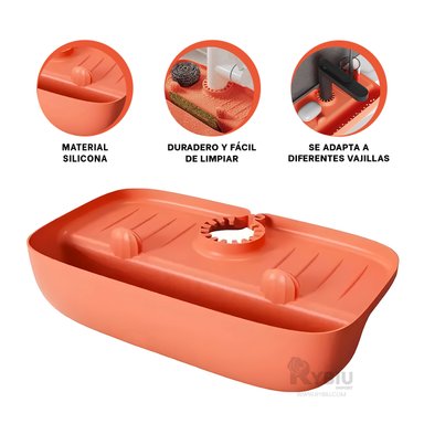 ESCURREPLATOS SINTETICO EN ANARANJADO Y+LIGAS DE REGALO