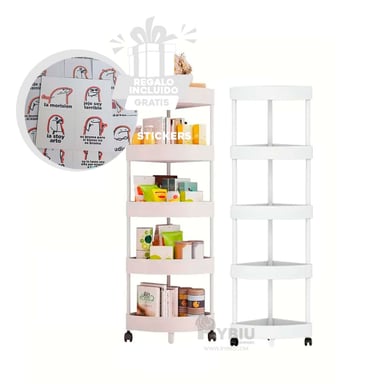 REPISA RYBIU HO29448 BLANCO FUNCIONAL 5 ALTURAS + GIFT STICKERS - 3