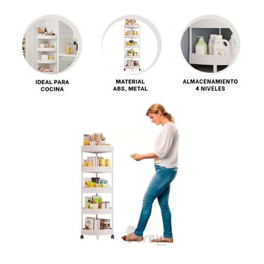 REPISA RYBIU HO29448 BLANCO FUNCIONAL 5 ALTURAS + GIFT STICKERS - 4