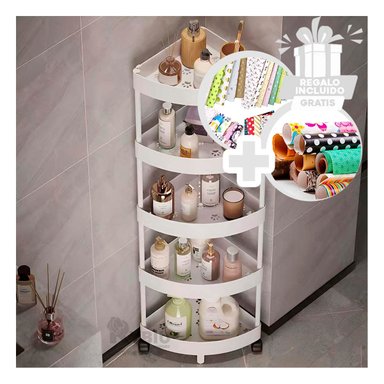 ESTANTE RYBIU HO29448 BLANCO TRANSPORTABLE + PAPEL REGALO