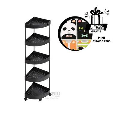 REPISA RYBIU HO29449 NEGRO FACIL ARMAR 5 NIVELES + REGALO AGENDITA