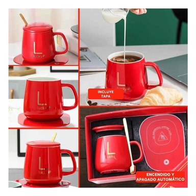 SET RYBIU CALENTADOR TAZA EN CAJA ROJO - 5