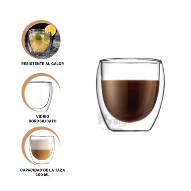 VASO RYBIU PRACTICO 100ML SIN ASA + LIGAS DE REGALO 760