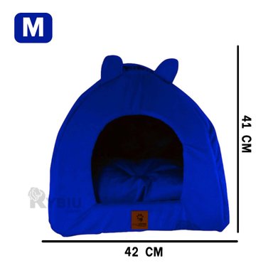 CAMA PERROS GATOS MA29100 LITERA CANINA TALLA M AZUL REY RYBIU + REGALO LIGAS PEINAR