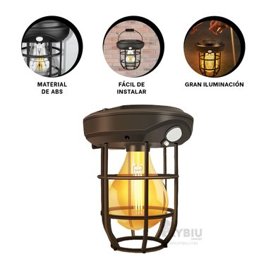 LAMPARA RYBIU TE29436 NEGRO NOCHE SEGURA EN +ENVOLTORIO REGALO