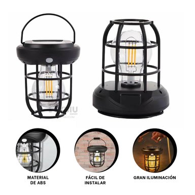 LAMPARA RYBIU TE29436 NEGRO CENTINELA LUZ +GIFT STICKERS