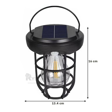 LAMPARITA RYBIU TE29436 NEGRO MODERNDA +BANDERITAS ADHESIVAS