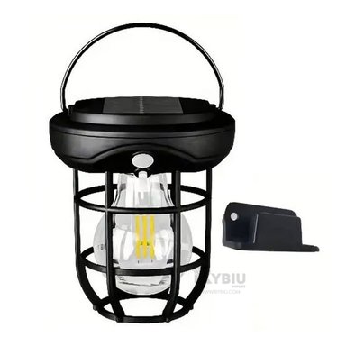 LAMPARA RYBIU TE29436 NEGRO VIGIA SOLAR +GIFT MINIAGENDA