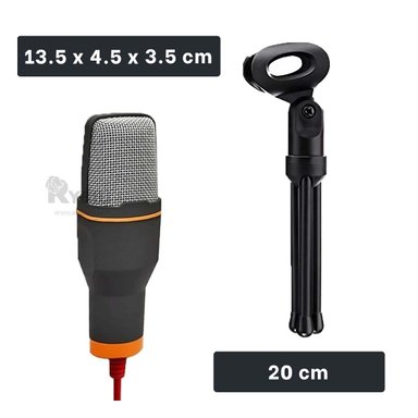 MICRÓFONO RYBIU FACIL ACTIVAR NEGRO + REGALO LIGAS PEINAR - 1