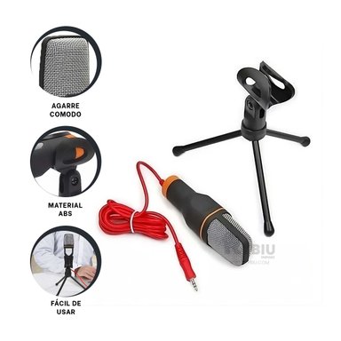 MICRÓFONO RYBIU FACIL ACTIVAR NEGRO + REGALO LIGAS PEINAR - 3