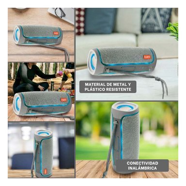 ALTOPARLANTE PORTATIL GRIS CON BLUETOOTH Y SONIDO VIVO PARA ESPACIOS DE CASA Y+POST IT - 1