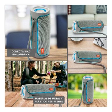 ALTOPARLANTE PORTATIL GRIS CON BLUETOOTH Y SONIDO VIVO PARA ESPACIOS DE CASA Y+POST IT - 5
