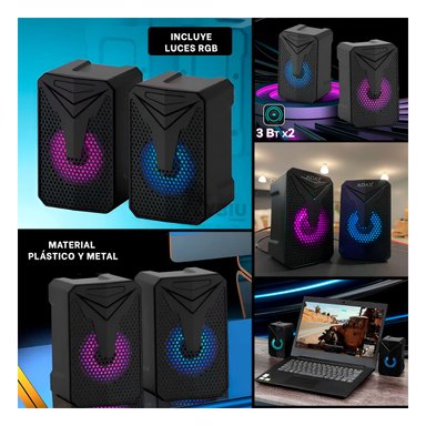 PARLANTE CON POTENCIA VARIADA E-005 NEGRO Y+PAPEL DE REGALO - 4