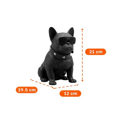 PARLANTE BLUETOOTH RYBIU P6580BT ERGONOMICO FORMA PERRO NEGRO - 4