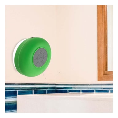 PARLANTE IMPERMEABLE VERDE CON CONEXION BLUETOOTH PORTATIL PARA MUSICA EN CASA - 1