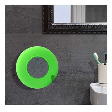 PARLANTE IMPERMEABLE VERDE CON CONEXION BLUETOOTH PORTATIL PARA MUSICA EN CASA - 2