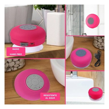 SISTEMA PORTATIL DE SONIDO ROSADO CON CONEXION BLUETOOTH PARA AMBIENTE EN HOGAR Y+POST IT - 1