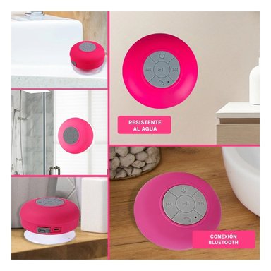 SISTEMA PORTATIL DE SONIDO ROSADO CON CONEXION BLUETOOTH PARA AMBIENTE EN HOGAR Y+POST IT - 5
