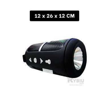 PARLANTE BLUETOOTH RYBIU P1950BT ALTAVOZ RESISTENTE TONO NEGRO + REGALO LIGAS PEINAR - 3