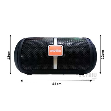 PARLANTE BLUETOOTH RYBIU P1950BT ALTAVOZ RESISTENTE TONO NEGRO + REGALO LIGAS PEINAR - 5