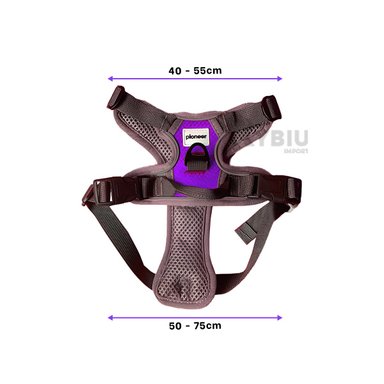 ARNÉS PERROS MA30095 RYBIU PRACTICO EN MORADO + REGALO LIGAS PEINAR