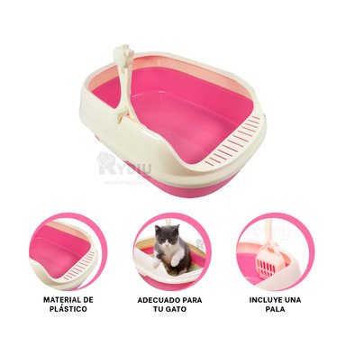 BANDEJA GATOS RYBIU MA30909 BONITA RESISTENTE ROSADO + LIGAS REGALO