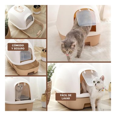 BANDEJA GATOS RYBIU MA30911 BONITA RESISTENTE CAFE + LIGAS REGALO - 5