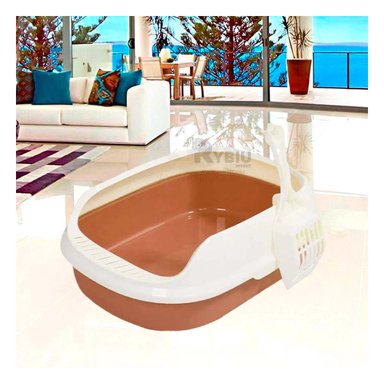 BANDEJA GATOS RYBIU MA30908 FELINOS MARRON + REGALO LIGAS PEINAR