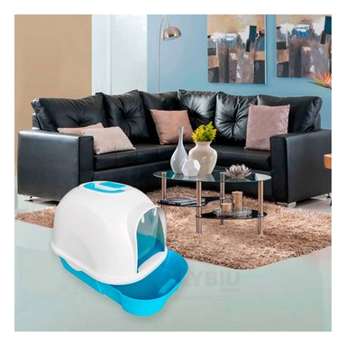 BANDEJA GATOS RYBIU MA30912 MULTIUSOS CELESTE + REGALO LIGAS PEINAR