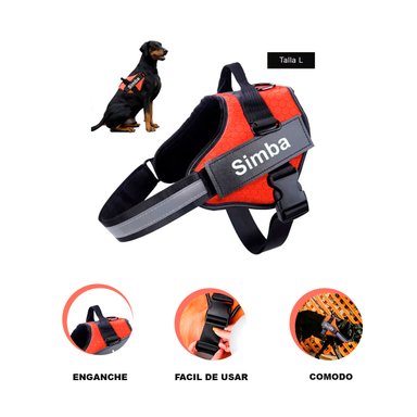 CORREA PERROS MA30959 RYBIU INNOVADORA TALLA L EN ANARANJADO + REGALO STICKERS