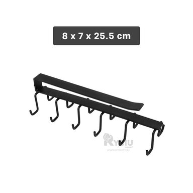 COLGADOR RYBIU HO29711 NEGRO MATERIAL DURADERO + BANDERITAS ADHESIVAS